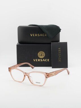 Versace VE3344F 5434 Cat Eye Eyeglasses 53mm – Brown